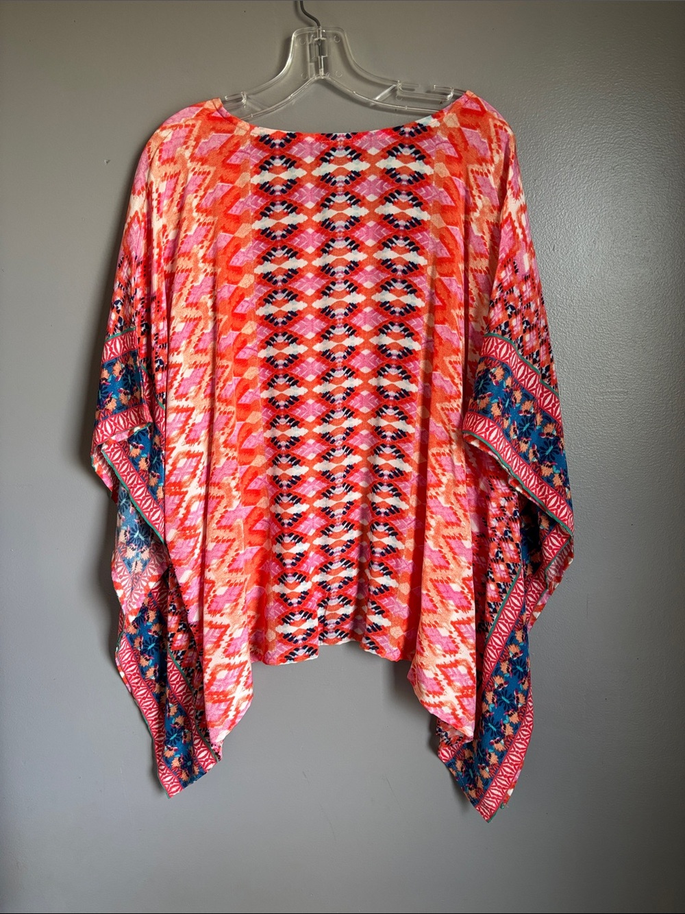 Tolani 100% silk top - kaftan style blouse * sz L * - Picture 3 of 8
